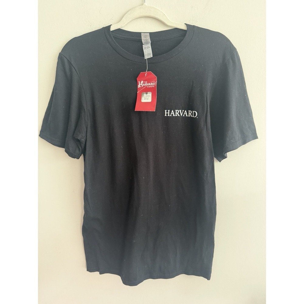 Harvard University Gildan Statue Mosaic Black Tee Womens Size Small RARE - Picture 2 of 8